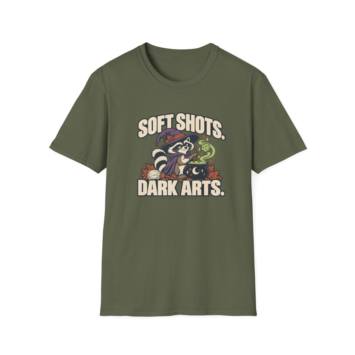 Soft Shots Dark Arts Halloween Pickleball T-Shirt