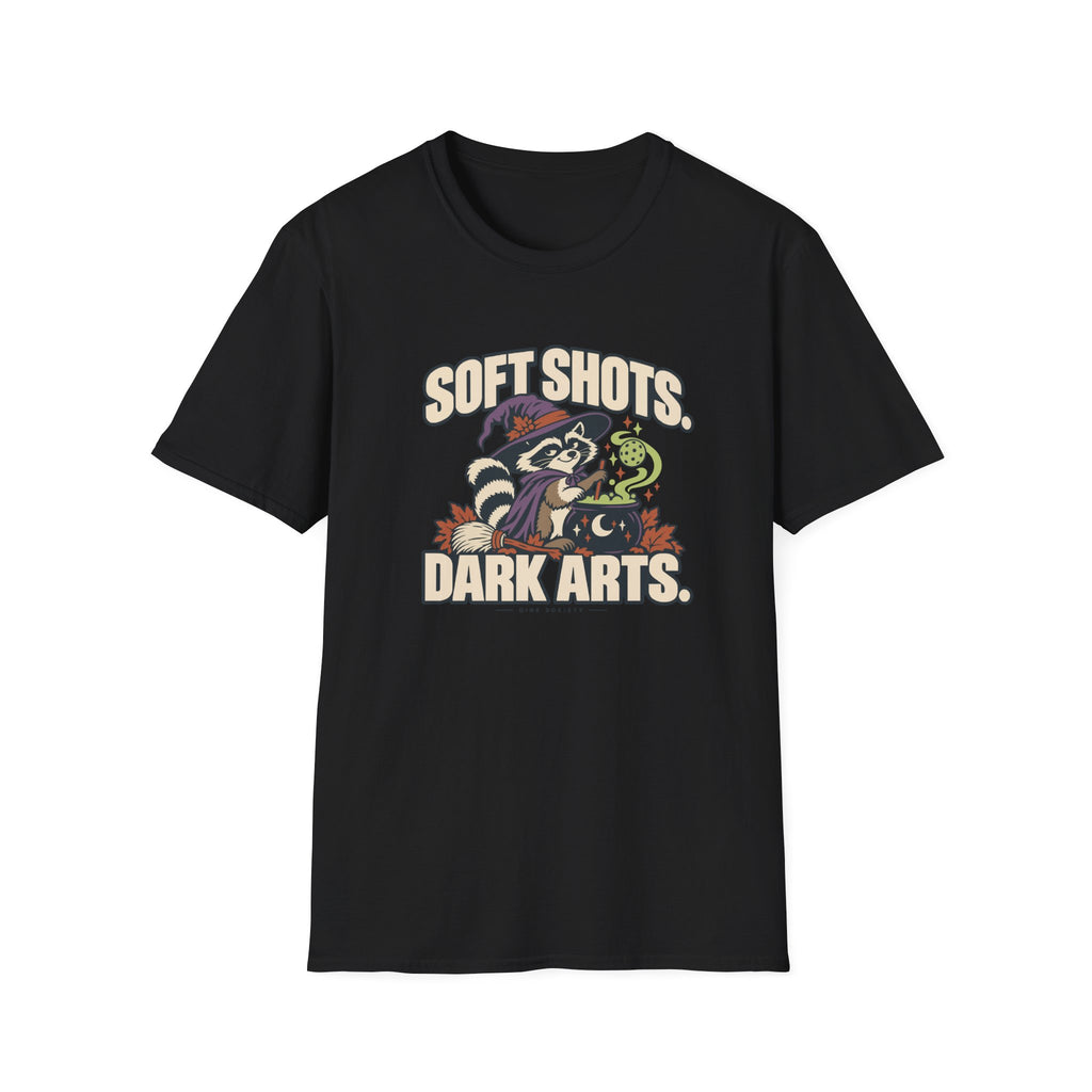 Soft Shots Dark Arts Halloween Pickleball T-Shirt