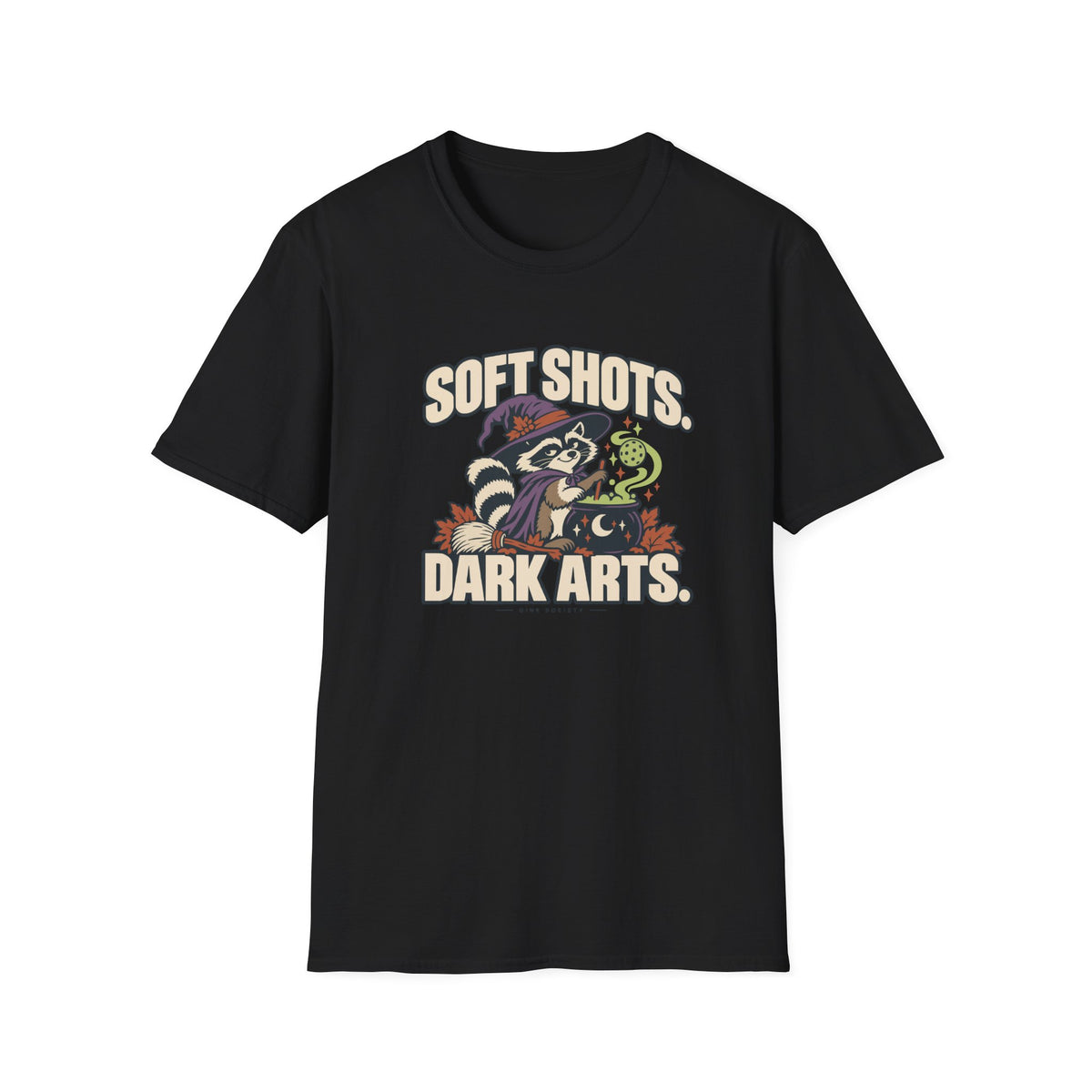 Soft Shots Dark Arts Halloween Pickleball T-Shirt