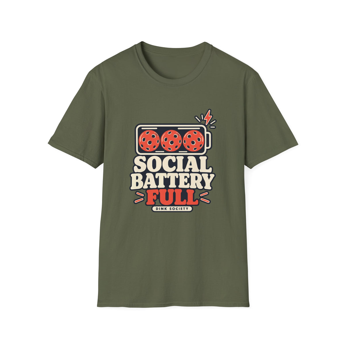 Social Battery Full T-Shirt