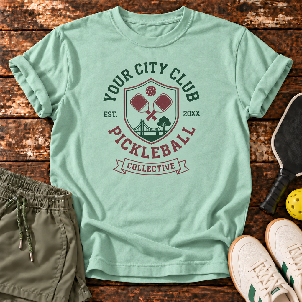 City Club T-Shirt — Mint Green — fresh sneakers flatlay