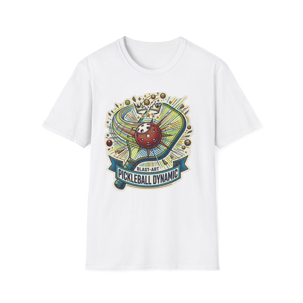 Dynamic Art Pickleball T-Shirt with modern athletic graphic