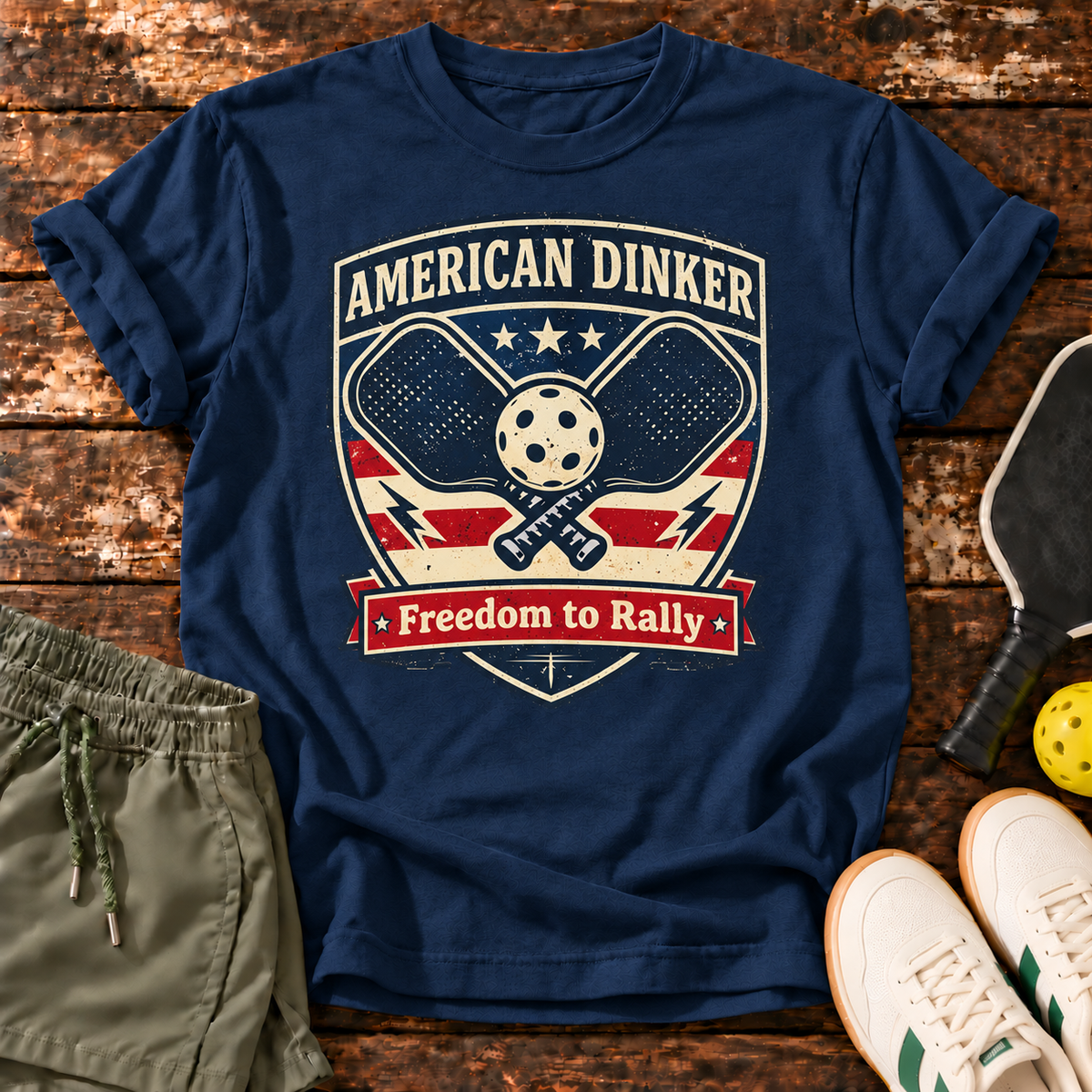 American Dinker T-Shirt — Navy