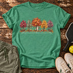 Autumn Court T-Shirt — Heather Irish Green — approved Dink Society mockup