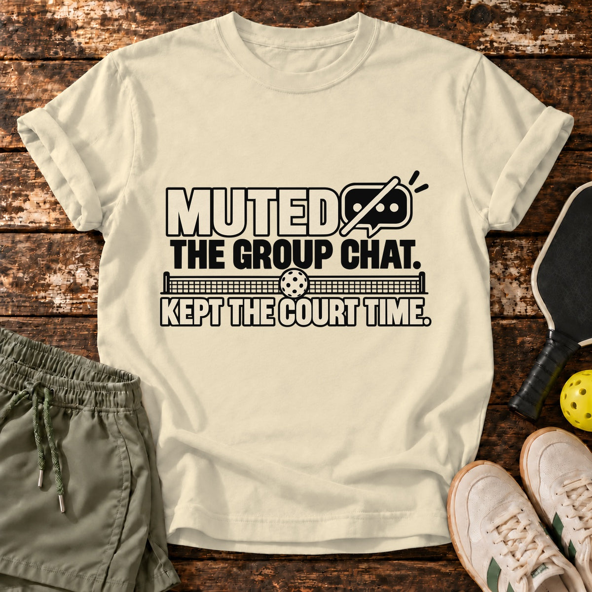 Group Chat T-Shirt — Natural — corrected right master