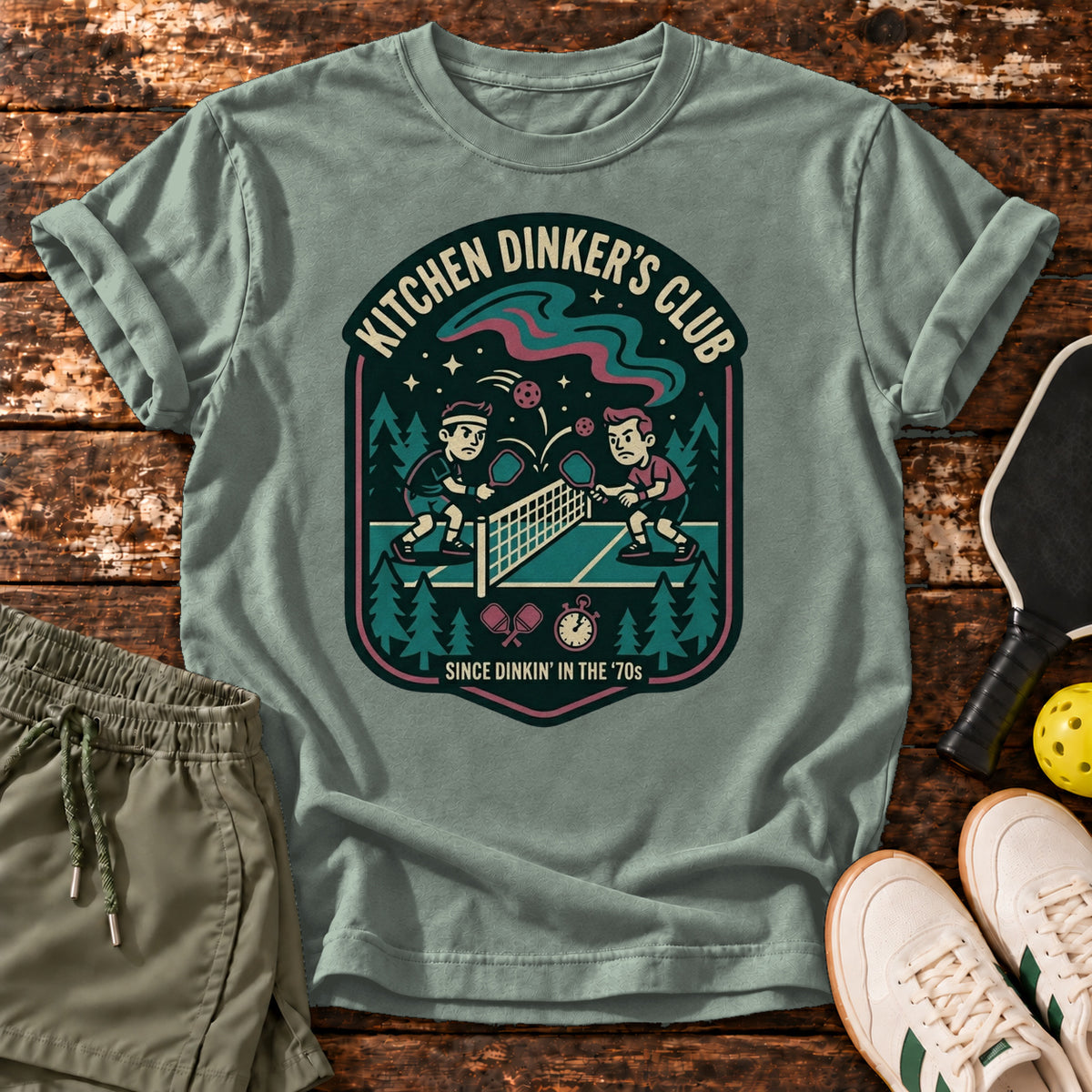 kitchen-dinkers T-Shirt – Bay – Dink Society flat lay