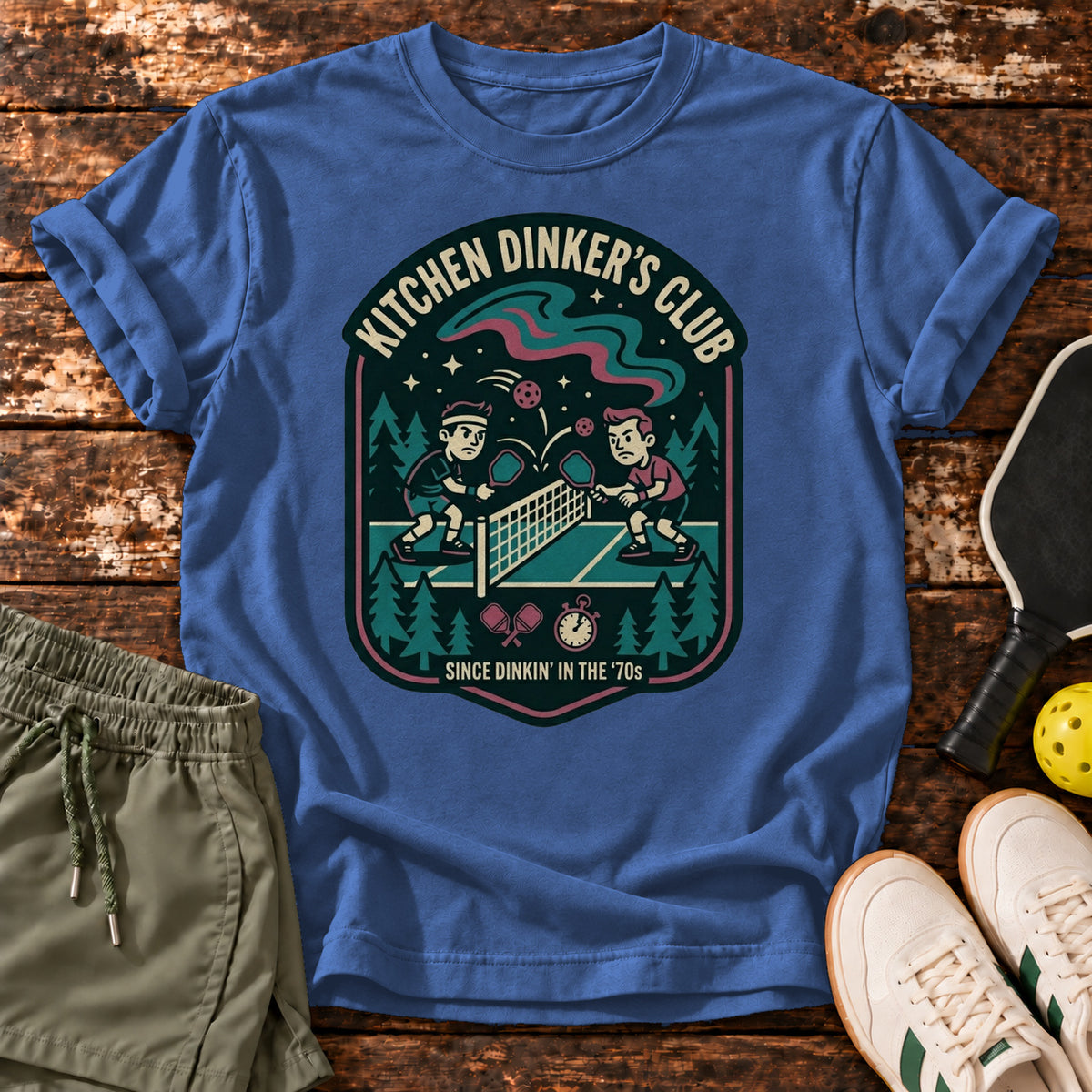 kitchen-dinkers T-Shirt – Blue Jean – Dink Society flat lay