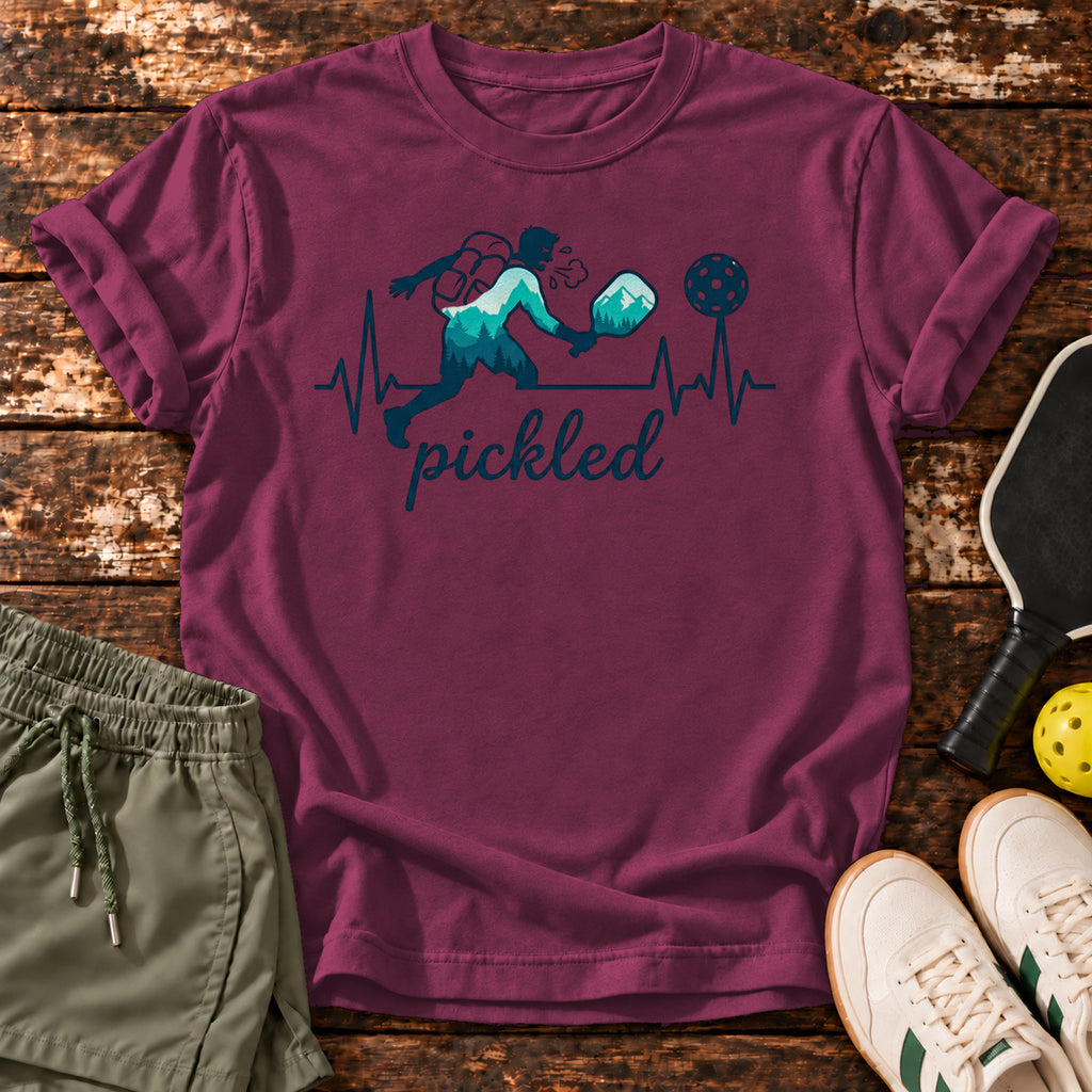 pickled T-Shirt – Berry – Dink Society flat lay