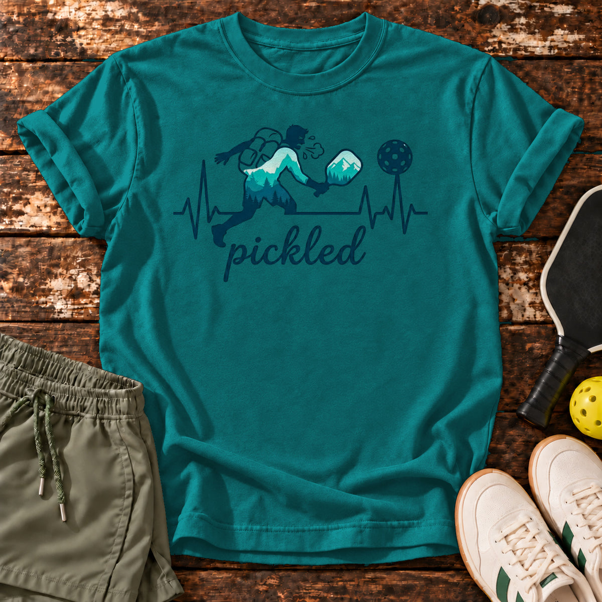 pickled T-Shirt – Blue Spruce – Dink Society flat lay