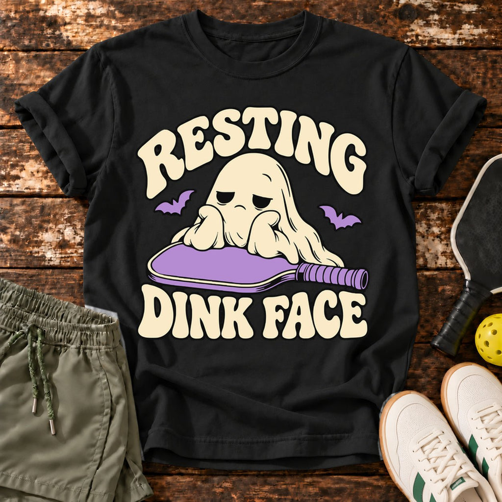 Resting Ghost T-Shirt — Black — approved Dink Society mockup