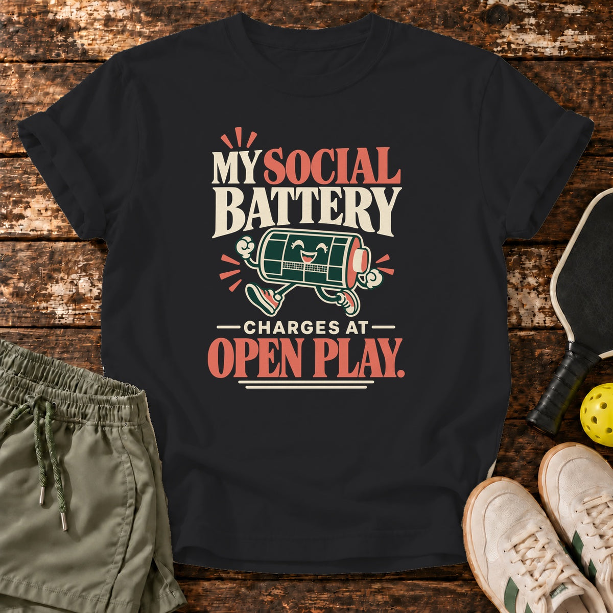 Social Battery T-Shirt — Black — corrected right master